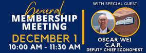 December 1 General Membership Meeting